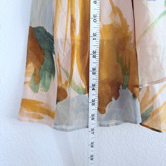 NWT TWINSET Actitude Hamal Cotton Muslin Wrap Style Watercolor Dress XS - Picture 13 of 16